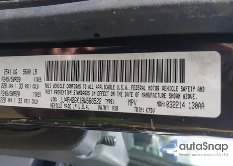 2011 Jeep Liberty Sport from USA, damaged, VIN 1J4PN2GK1BW566522